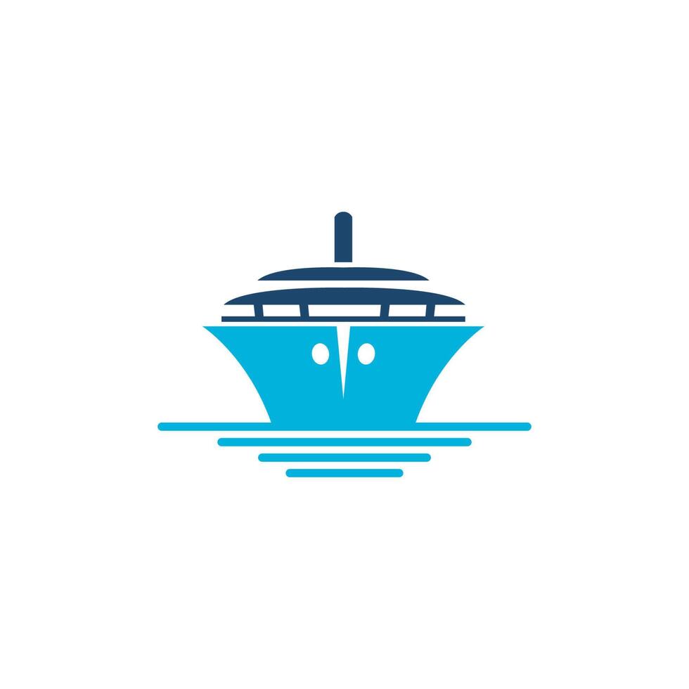 Cruise ship logo icon design template vector