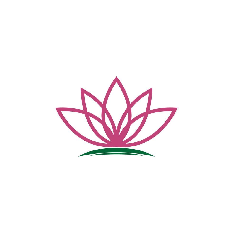 Beauty Lotus flowers logo icon design template vector