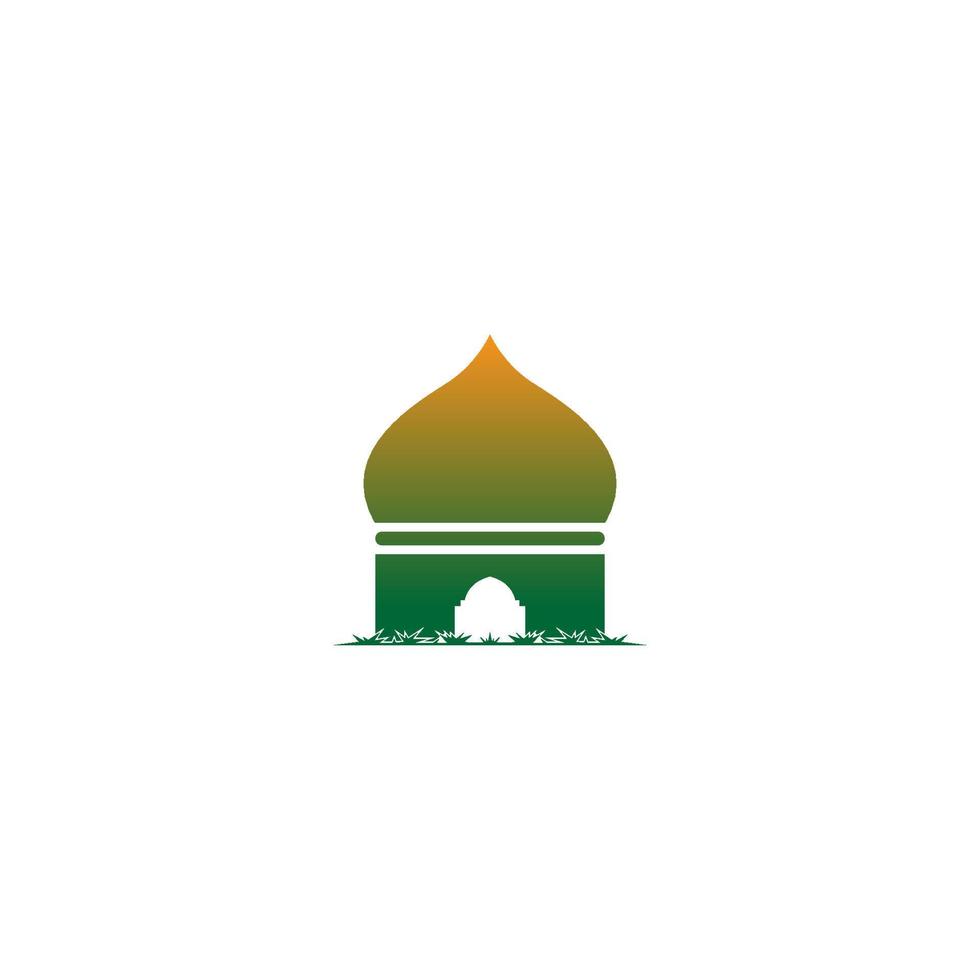 logotipo islámico, plantilla de vector de diseño de icono de mezquita