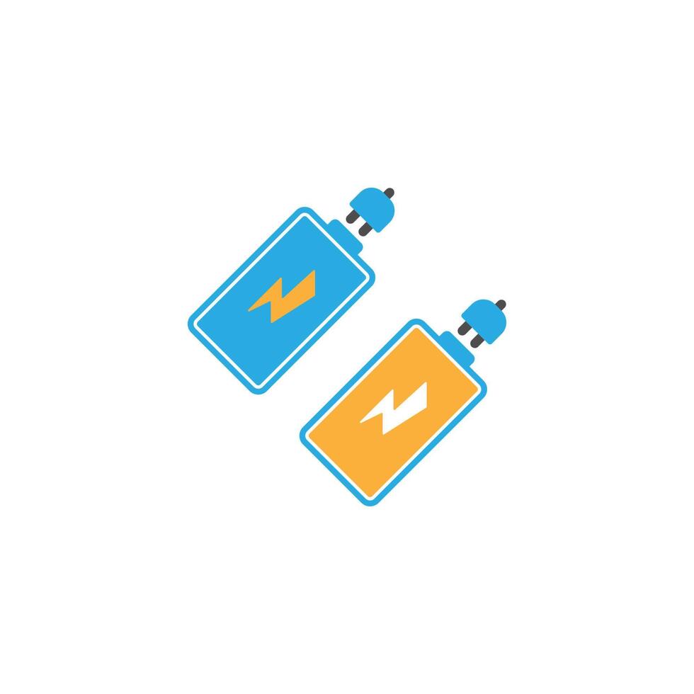 Battery logo icon design template vector