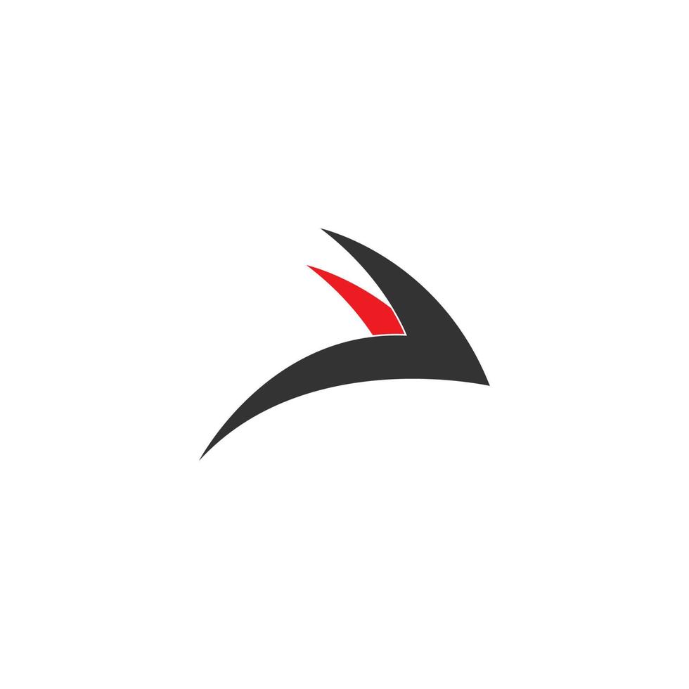 diseño simple de ilustración de vector de plantilla de icono de logotipo de pájaro rápido