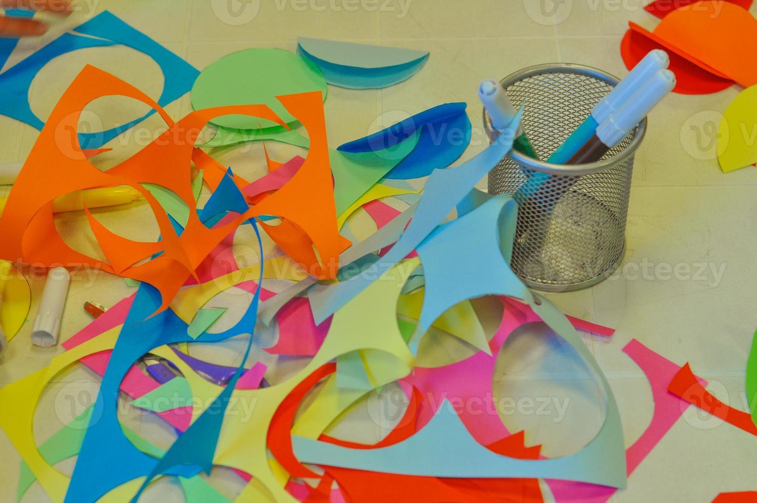 Colour paper decoration photo