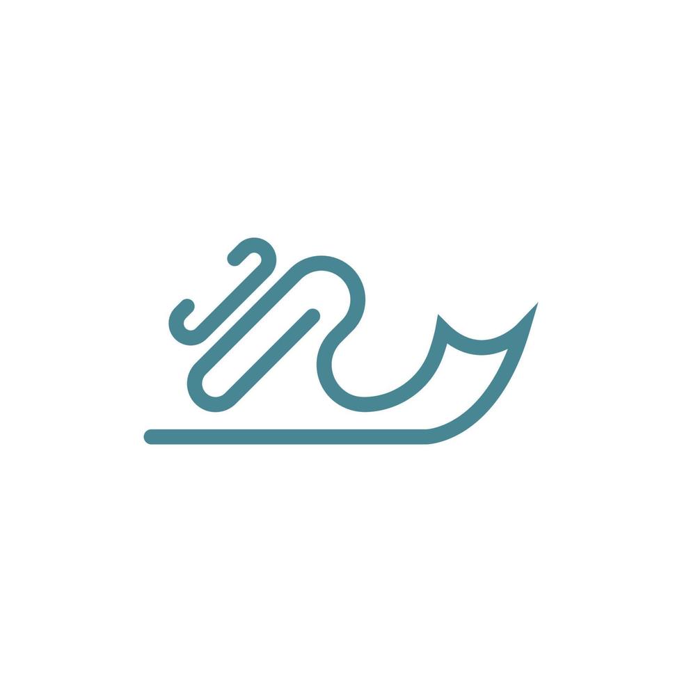 vector de ilustración de diseño de icono de logotipo de caracol