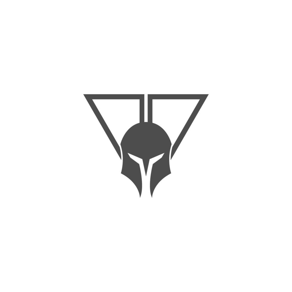 Ilustración de vector de concepto de diseño de logotipo de icono de cabeza de gladiador