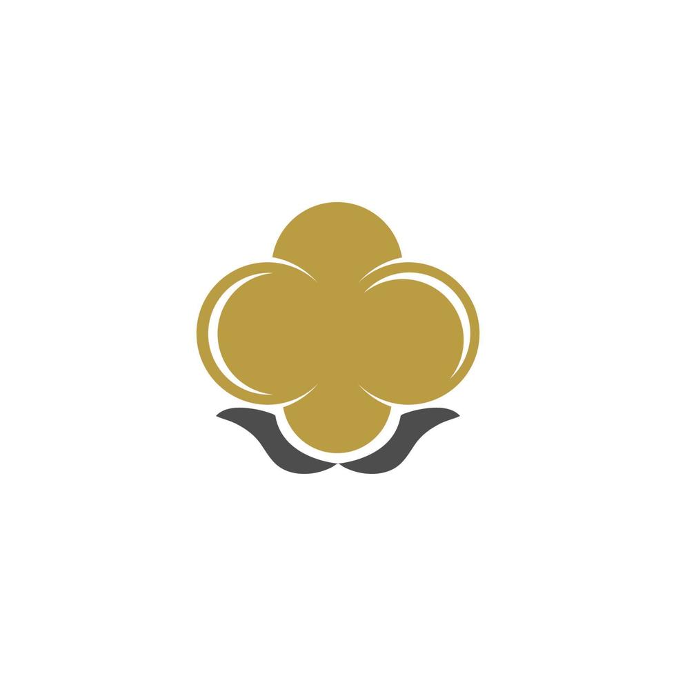 diseño de vector de ilustración de icono de logotipo de algodón