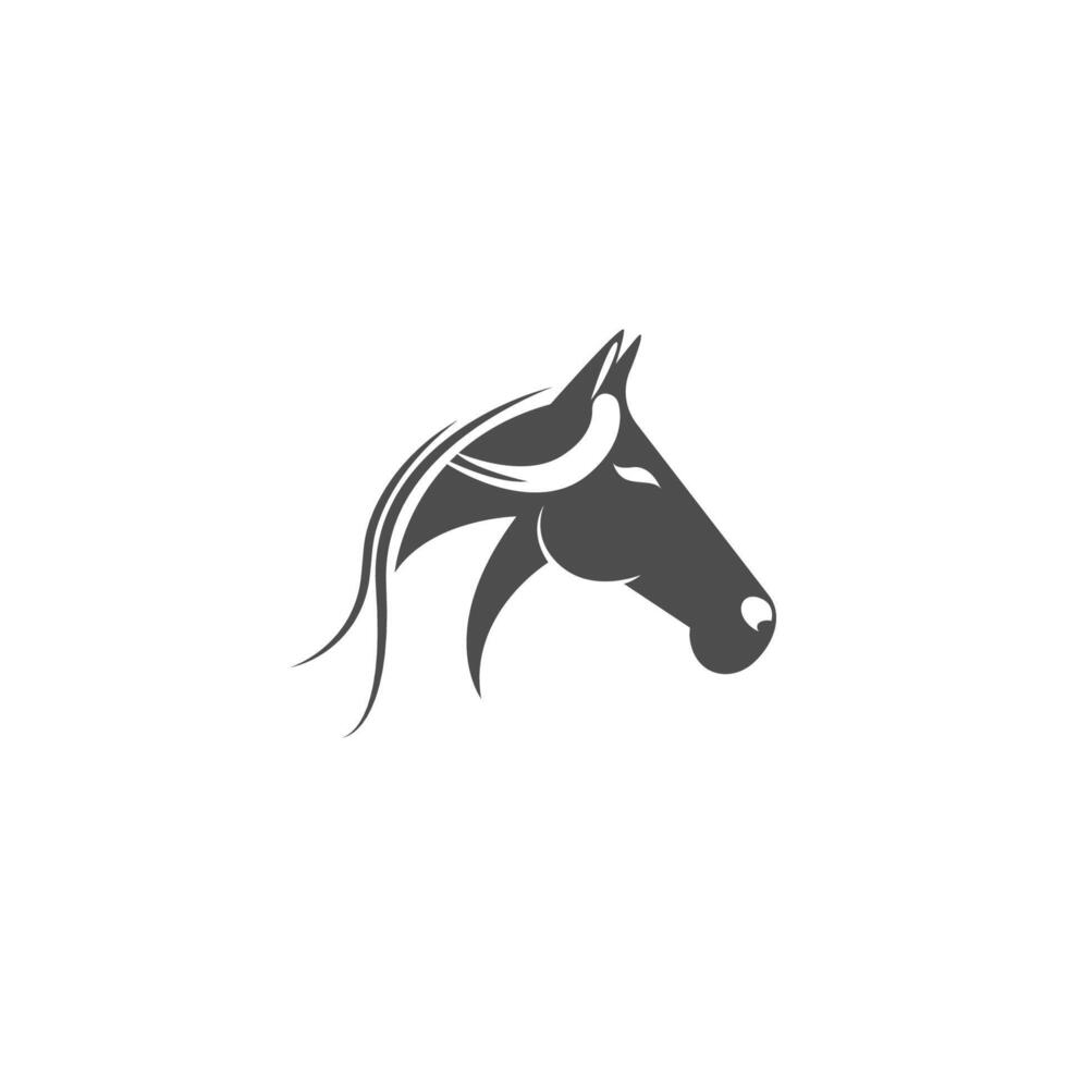 vector de plantilla de diseño de icono de logotipo de caballo