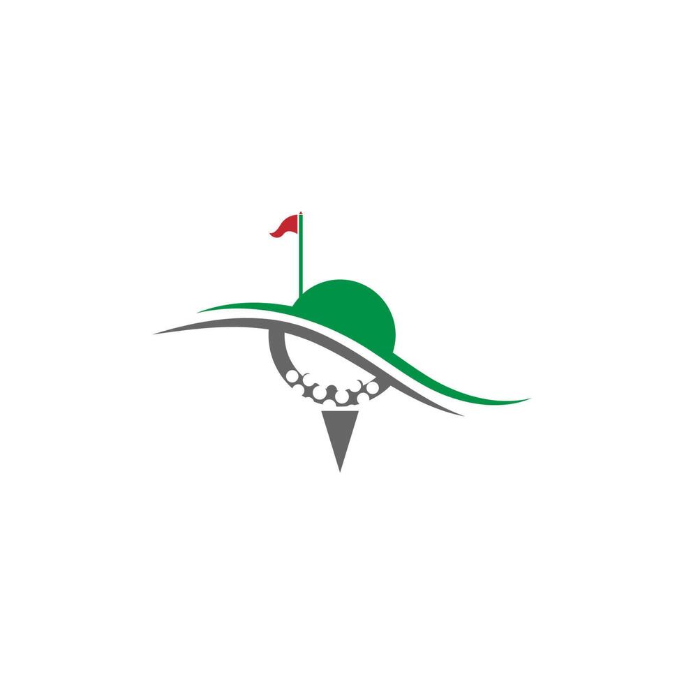 ilustración de diseño creativo de plantilla de icono de logotipo de golf vector