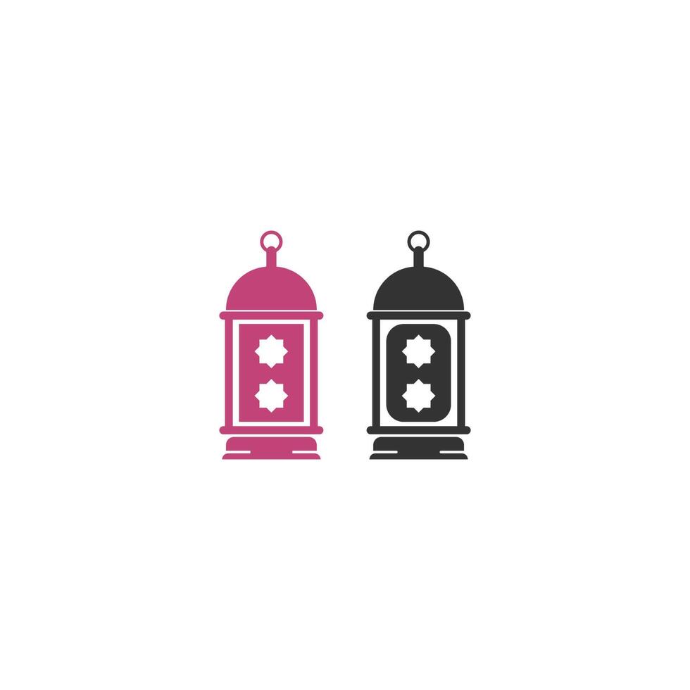 Simple lantern icon logo design vector template illustration