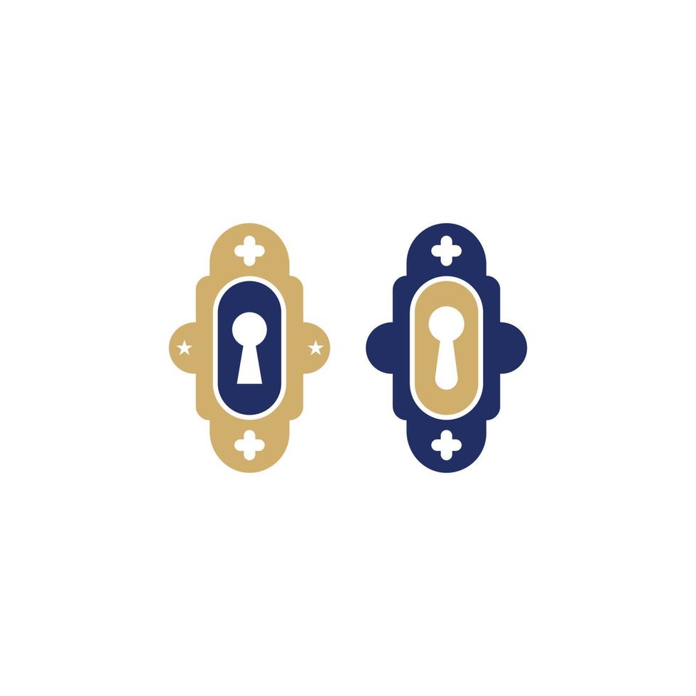 Simple key logo icon design vector template