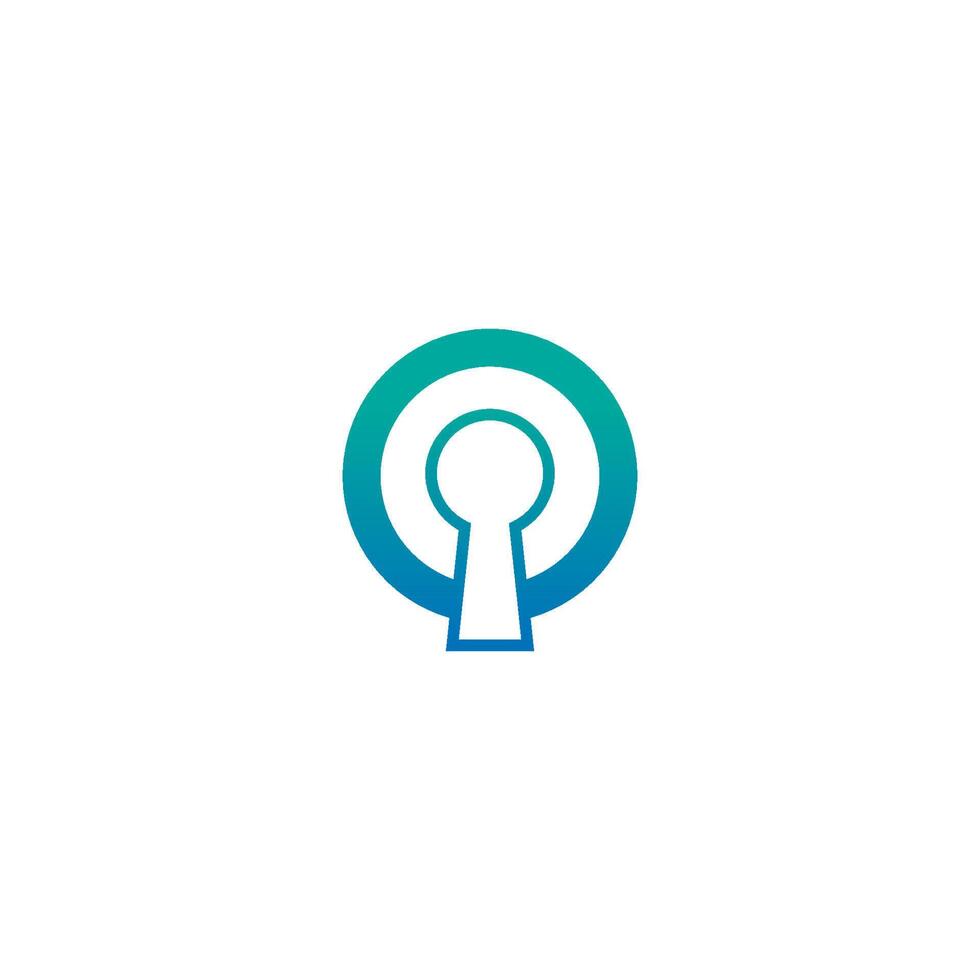 plantilla de vector de diseño de icono de logotipo de llave simple