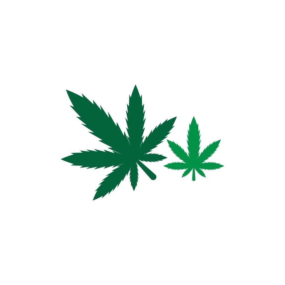 plantilla de vector de diseño de logotipo de hoja de cannabis