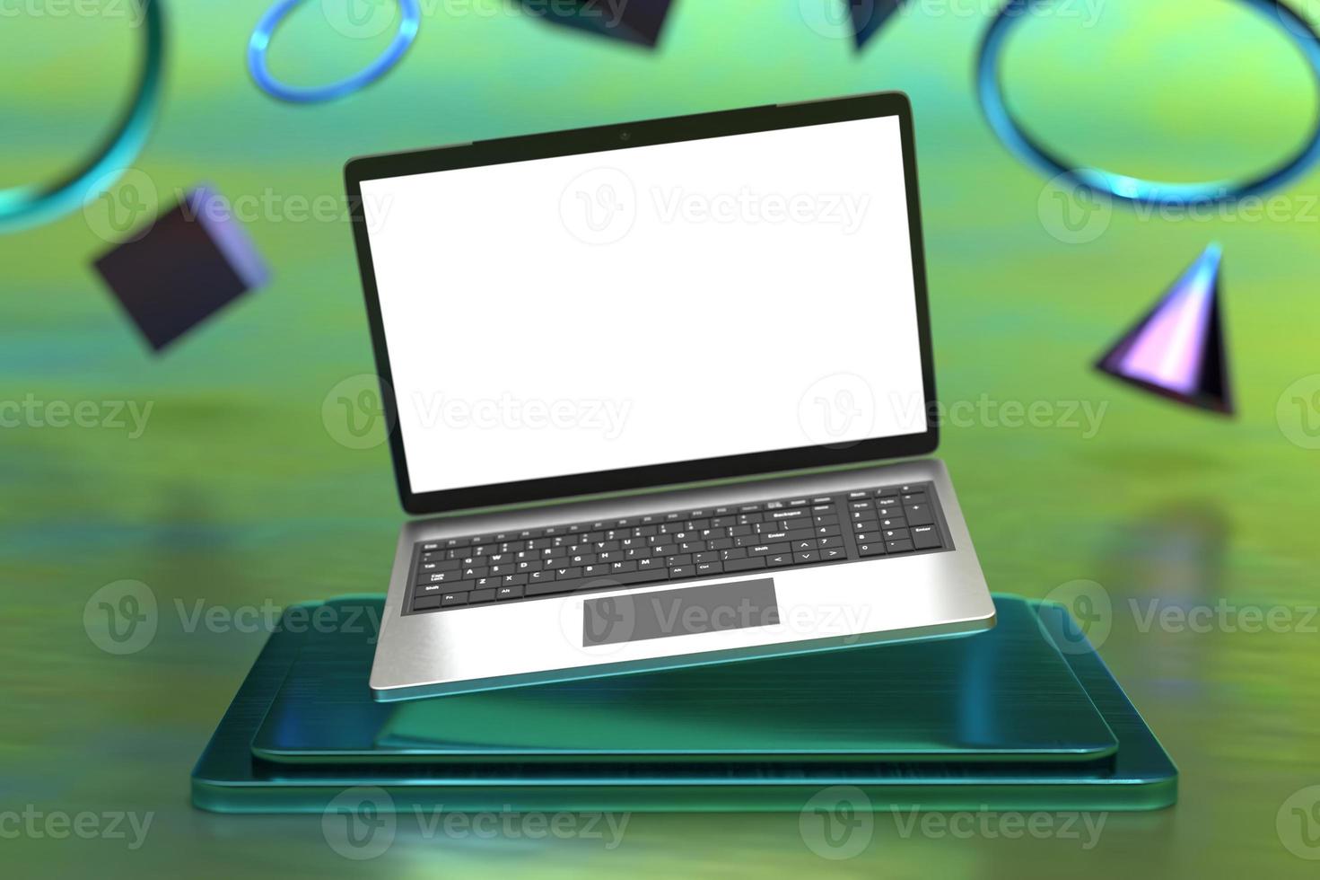 Macbook laptop screen mockup template photo