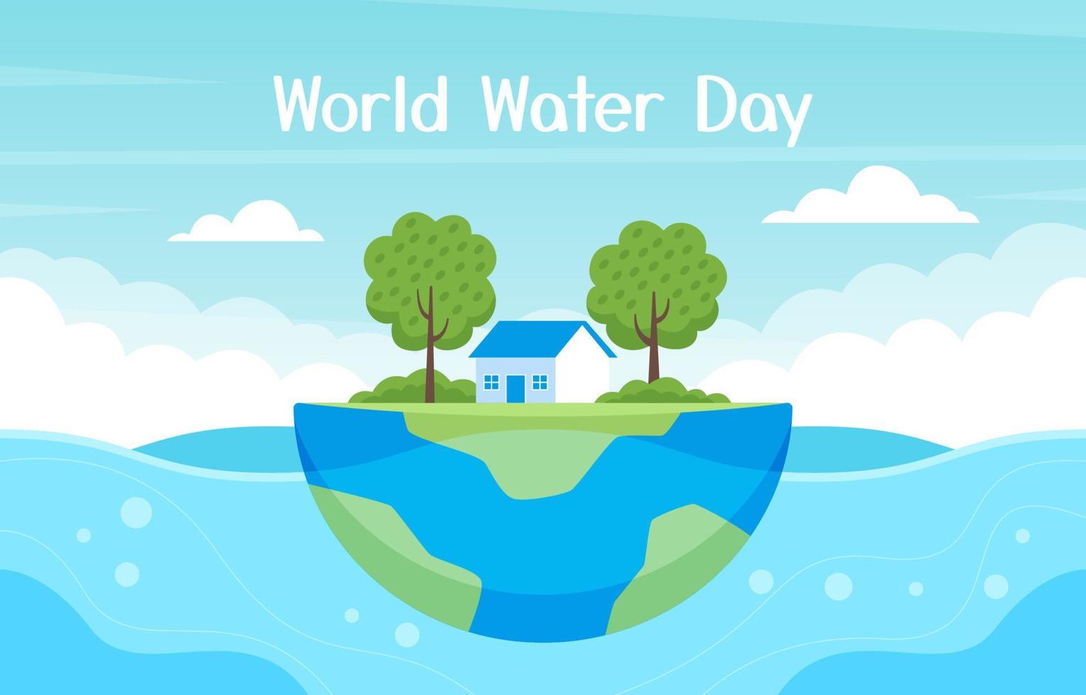 fondo de celebración del evento del día mundial del agua vector