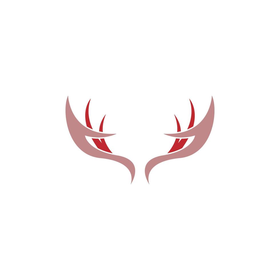 vector de diseño de ilustración de icono de logotipo de asta de ciervo