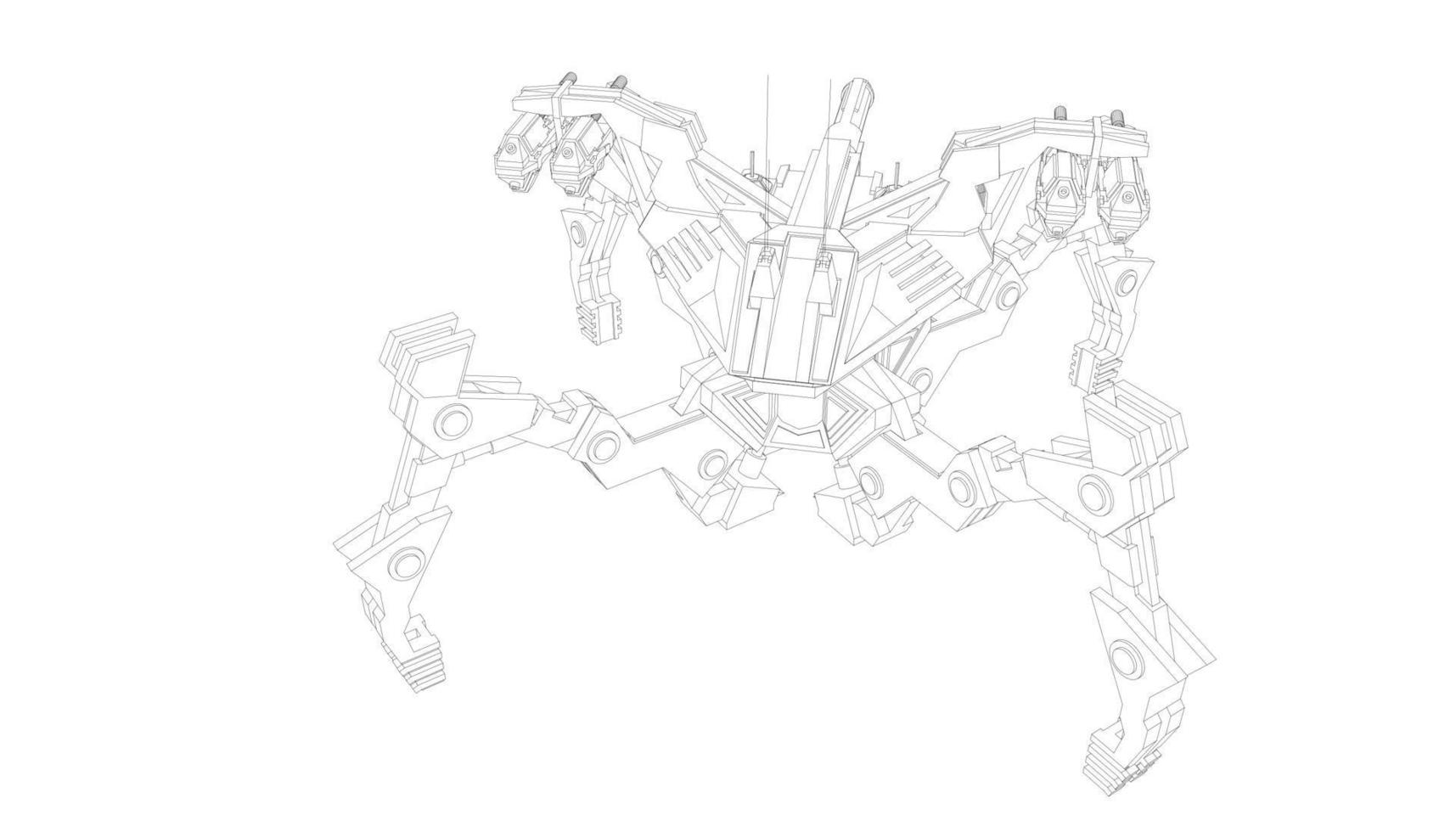 line art of destroyer tank vector