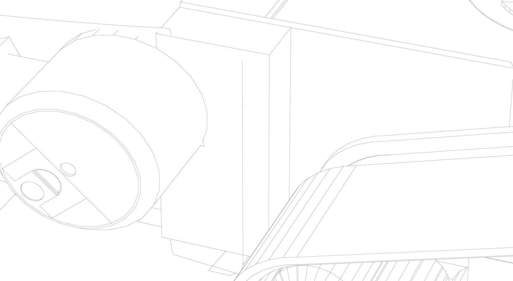 line art of military tanks vector