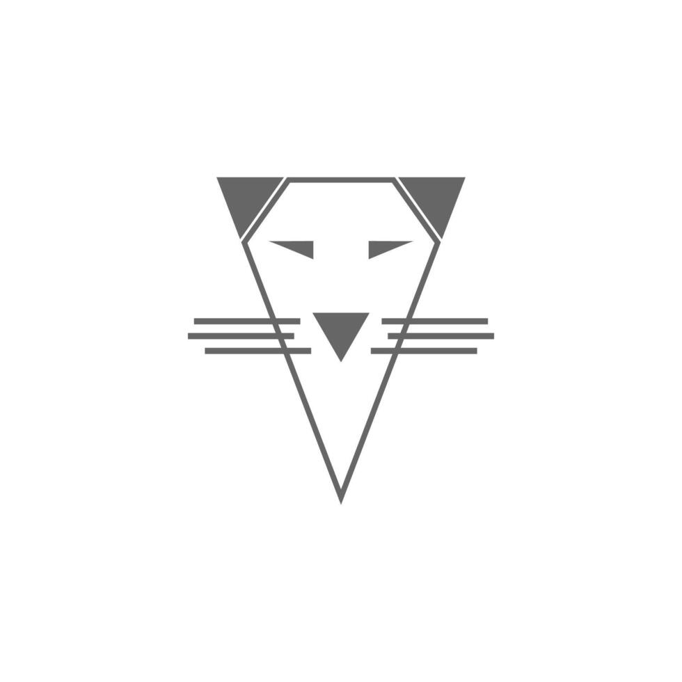 vector de ilustración de diseño de logotipo de icono de gato