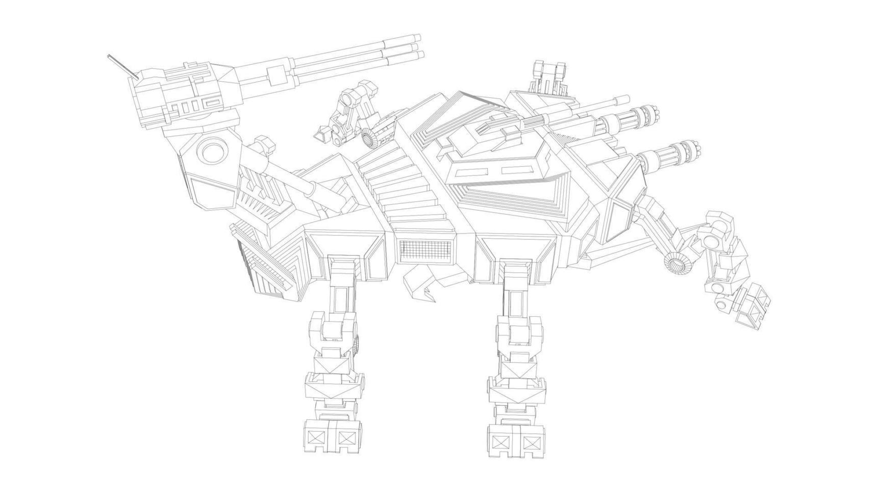 line art of military tanks vector