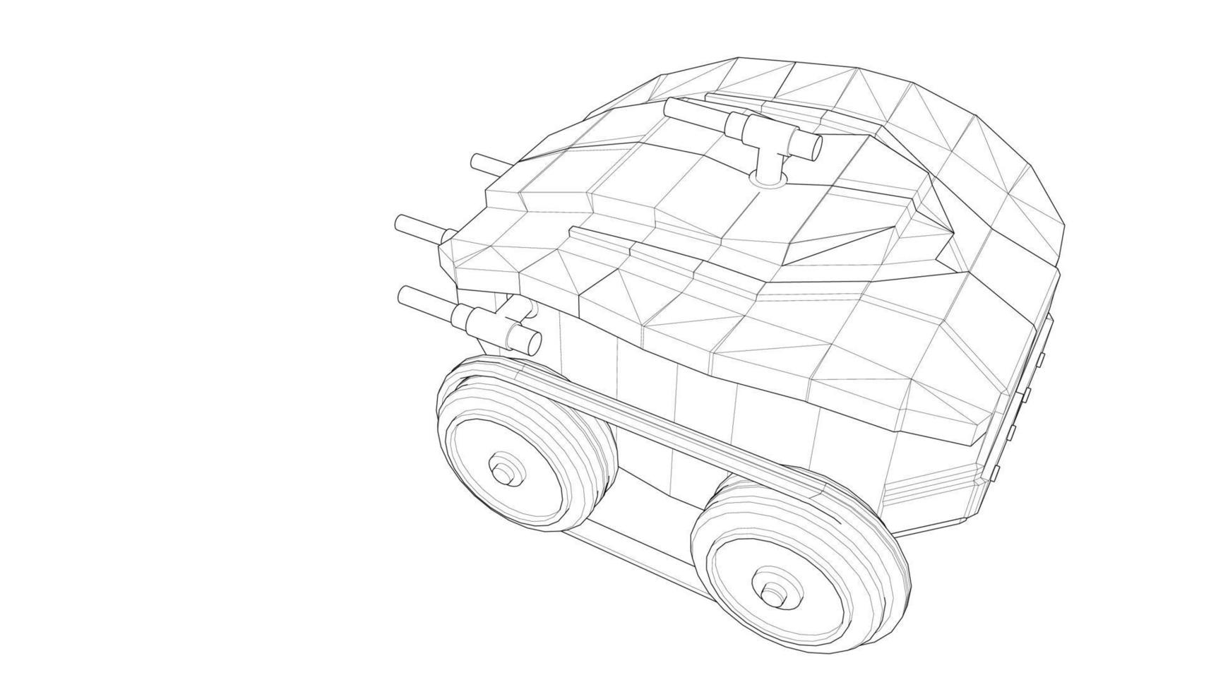 arte lineal de tanques militares vector