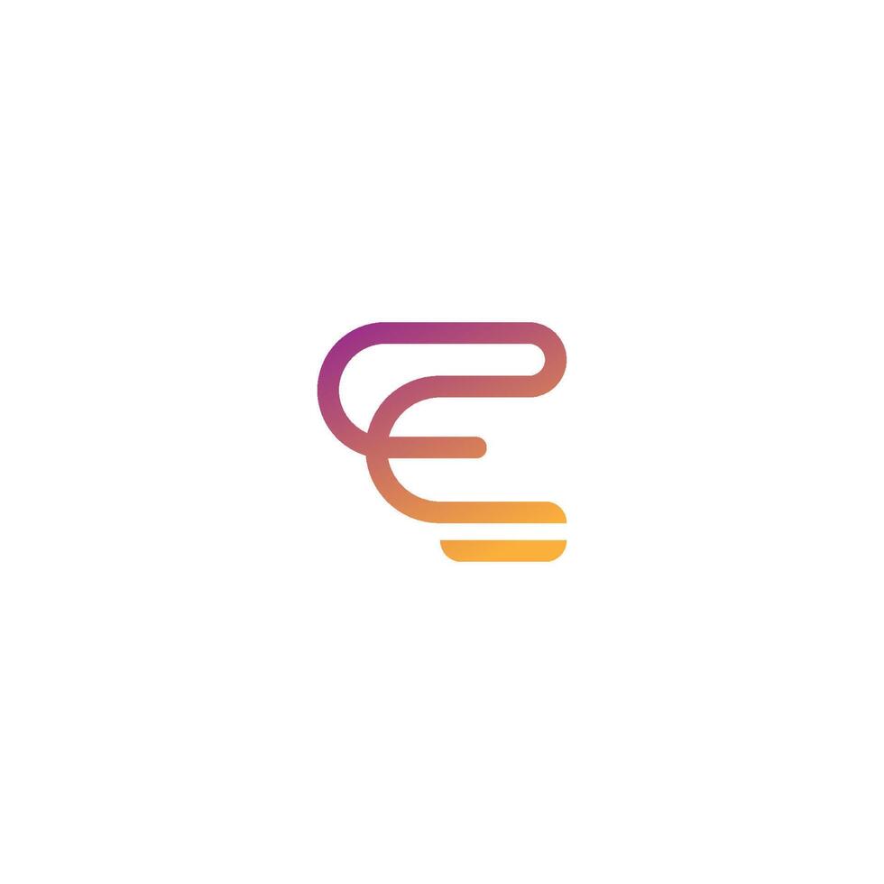 Letter E  logo icon design vector illustration