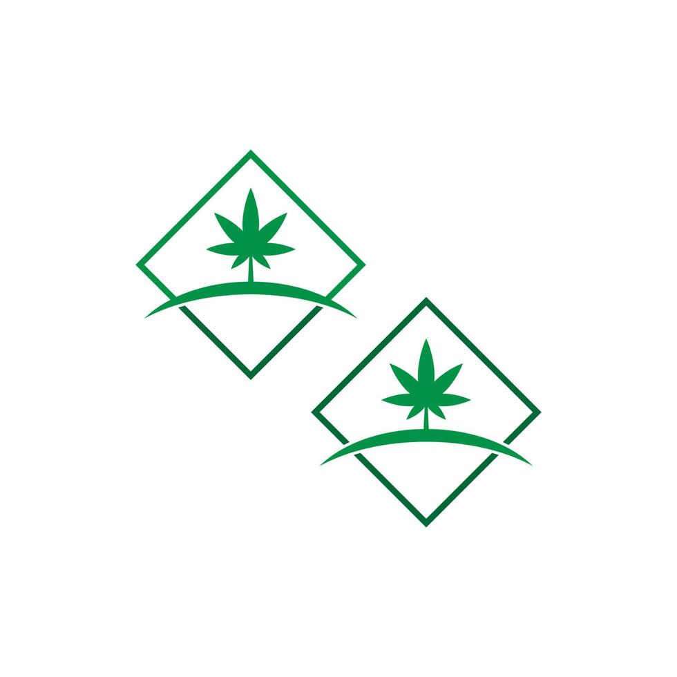 plantilla de vector de diseño de logotipo de hoja de cannabis