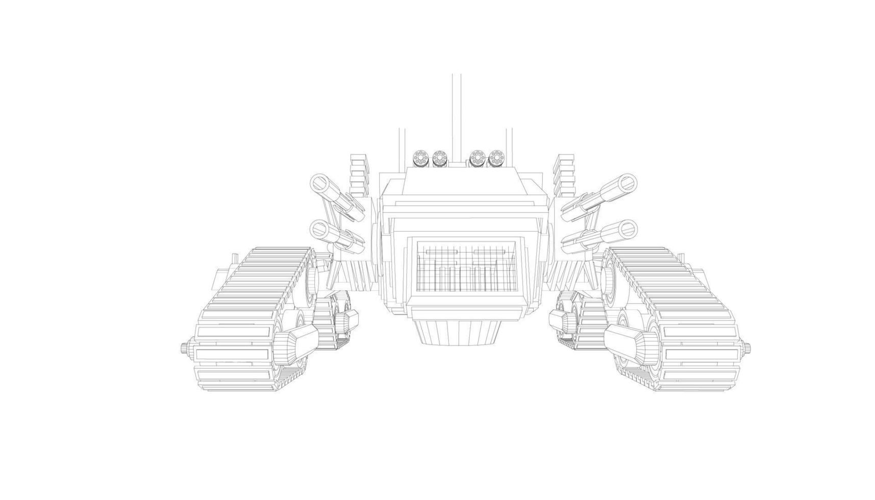 line art of military tanks vector