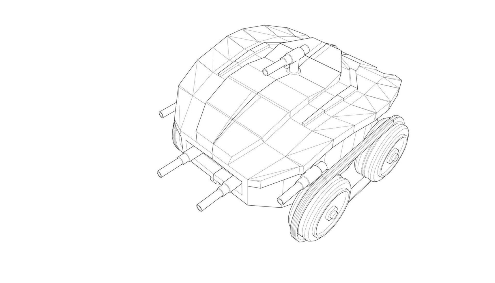 arte lineal de tanques militares vector