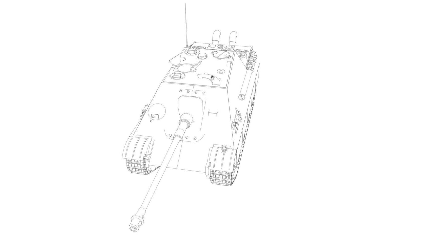 arte lineal de tanques militares vector