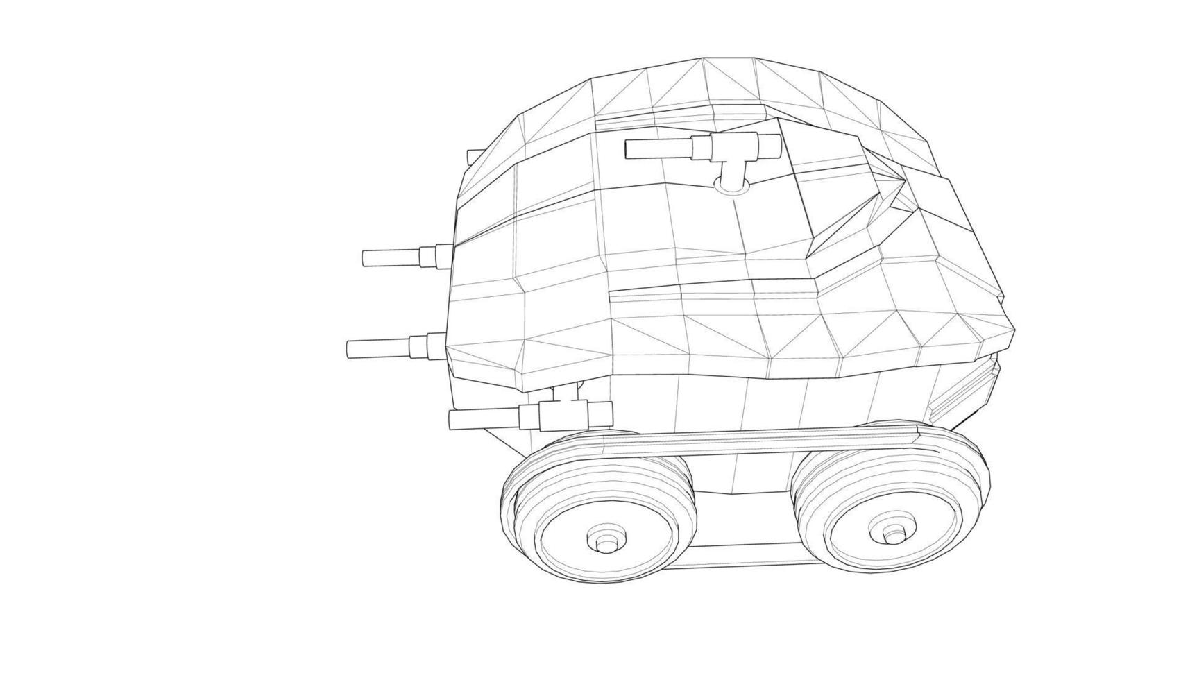 line art of military tanks vector