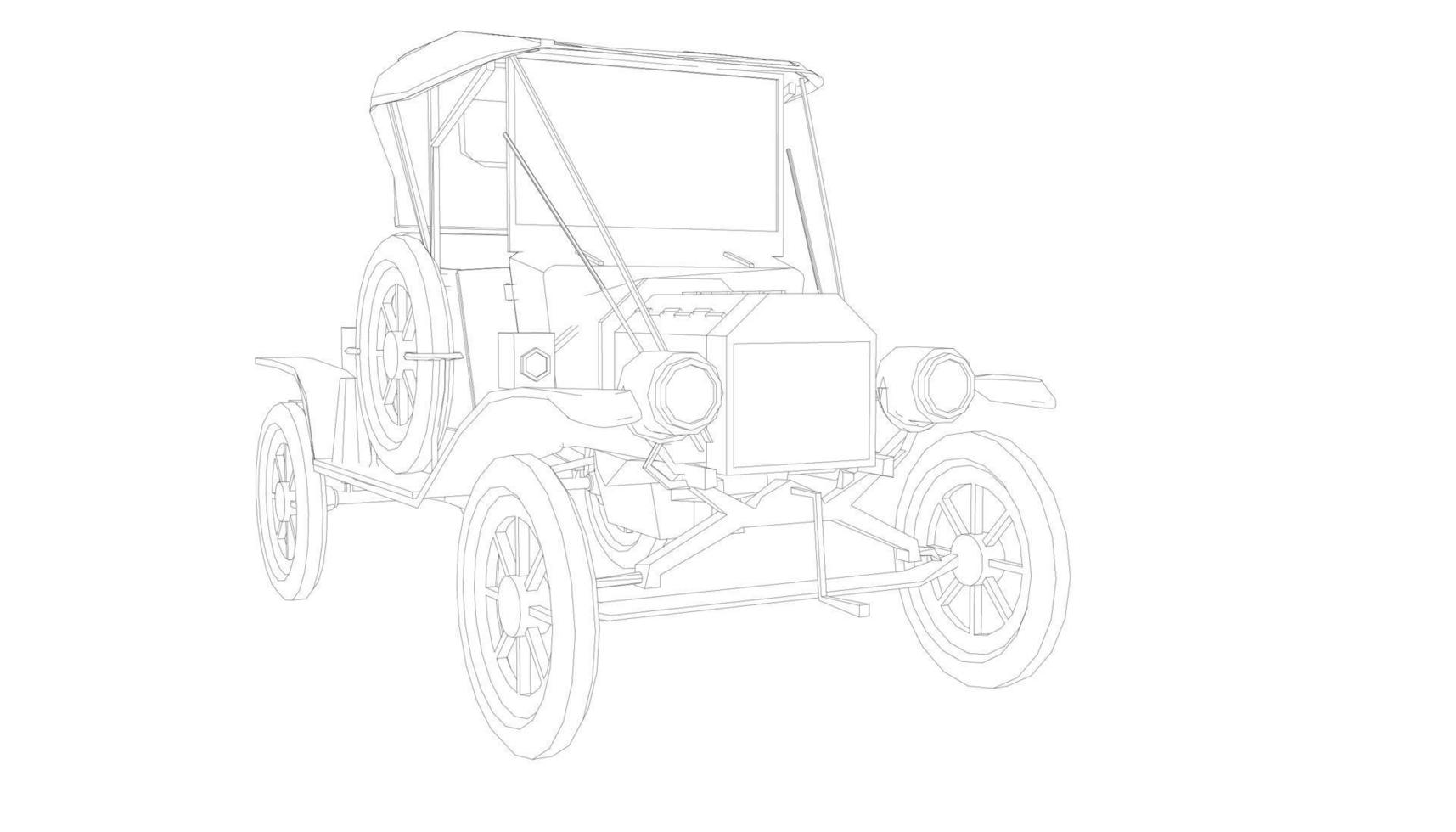 classic car design line art vector