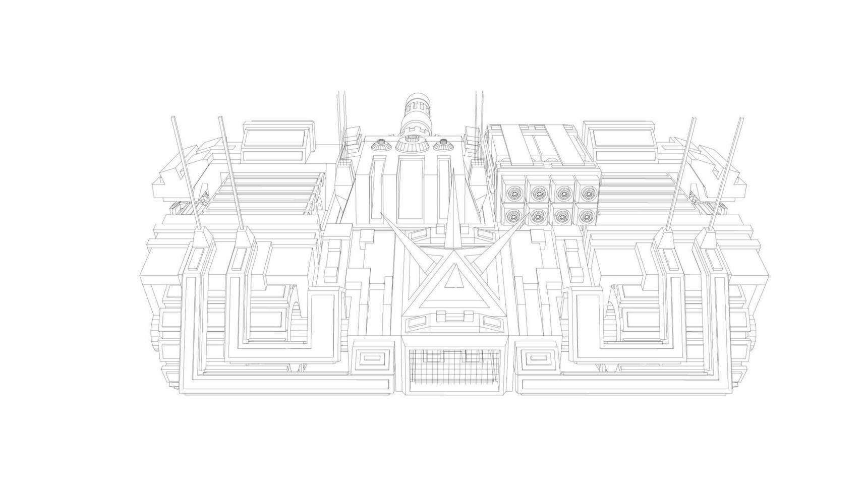 line art of assault tank vector