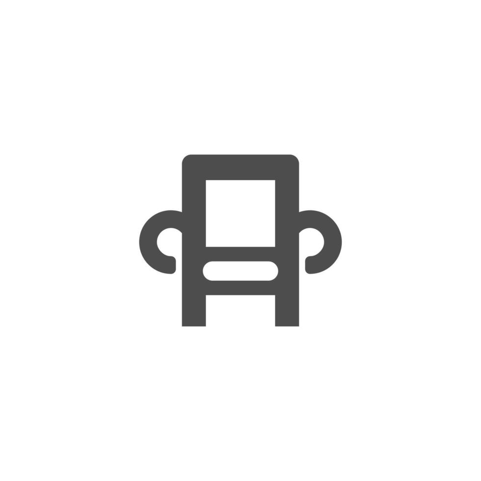 muebles logo icono vector diseño plano