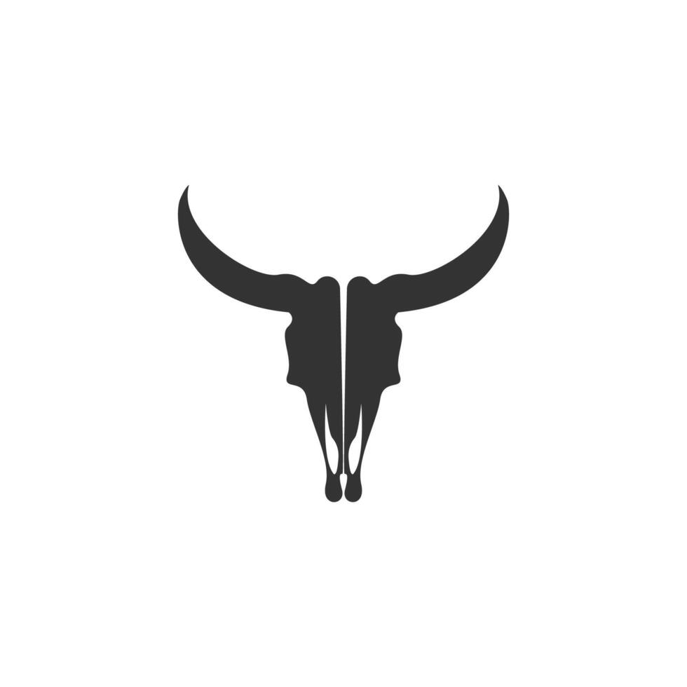 logotipo de icono de toro, vector de diseño de logotipo de icono de cabeza de búfalo