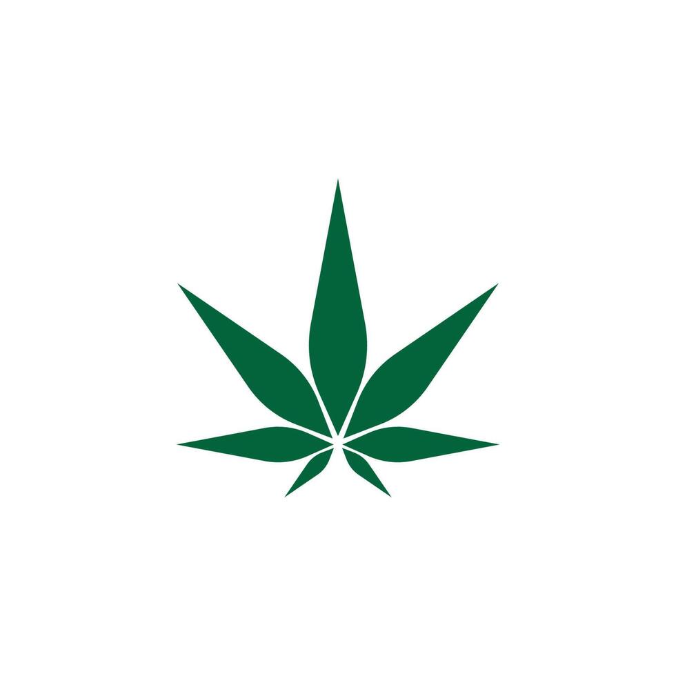 plantilla de vector de diseño de logotipo de hoja de cannabis