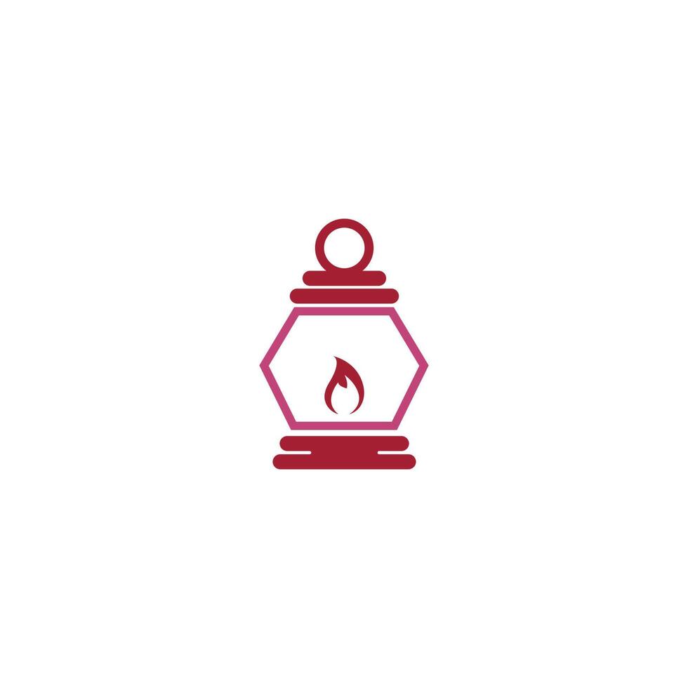 Simple lantern icon logo design vector template illustration