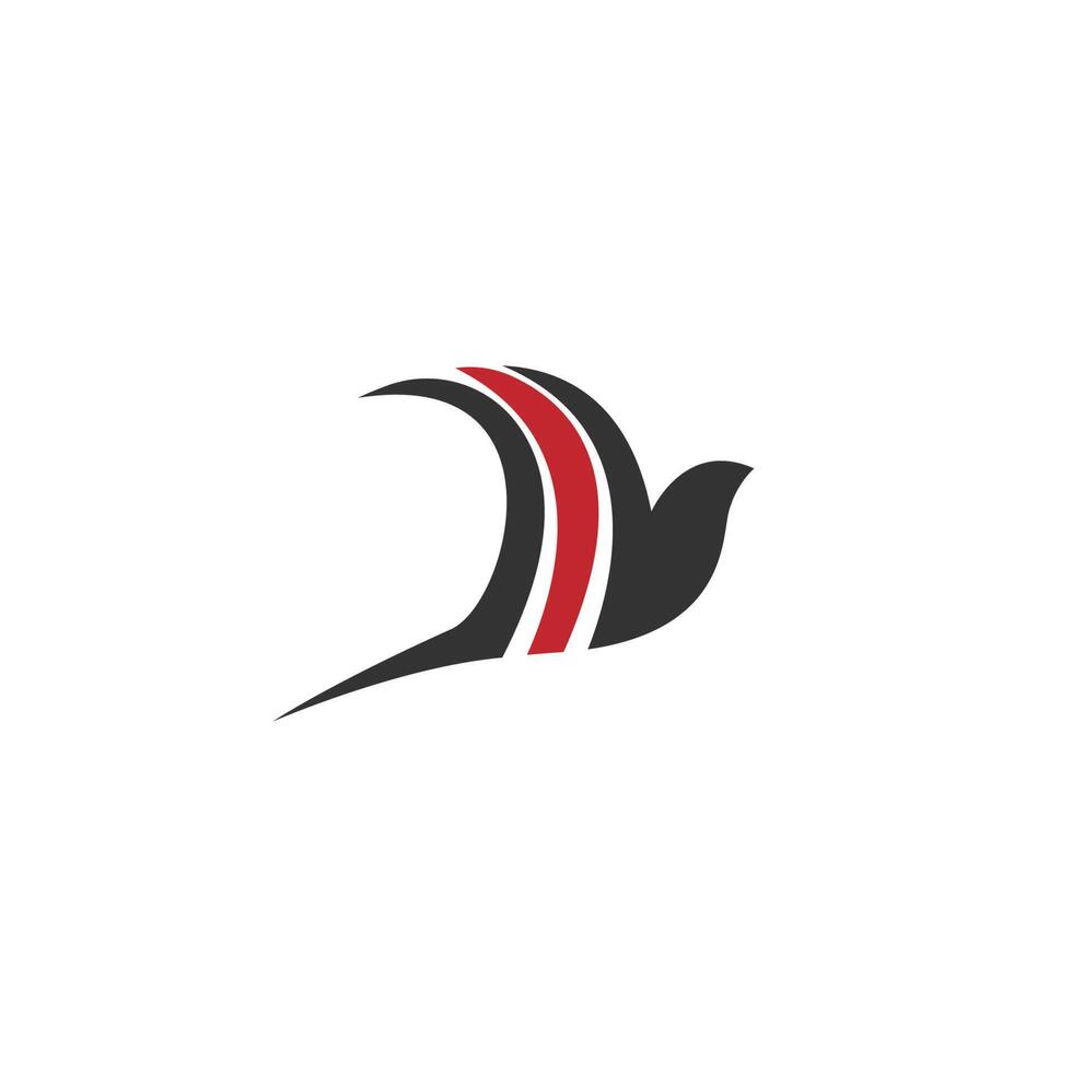 Simple Design of Swift Bird logo icon template vector illustration