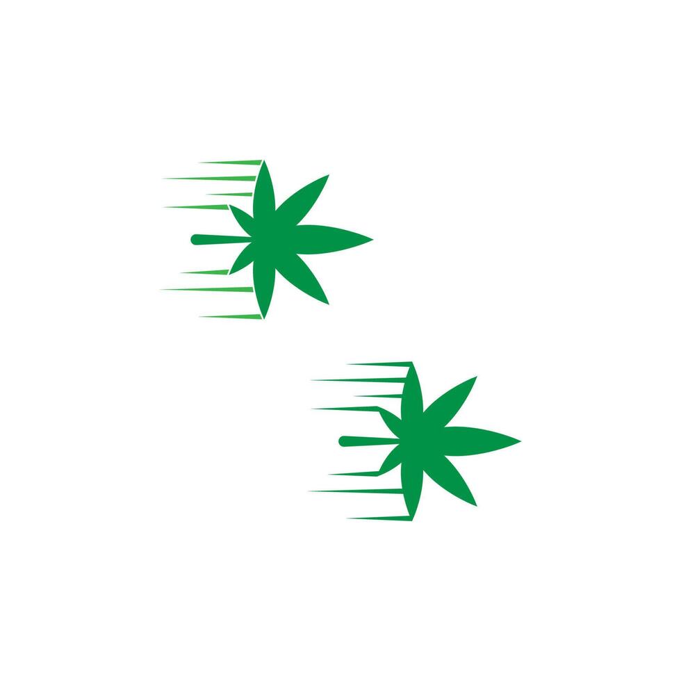 plantilla de vector de diseño de logotipo de hoja de cannabis