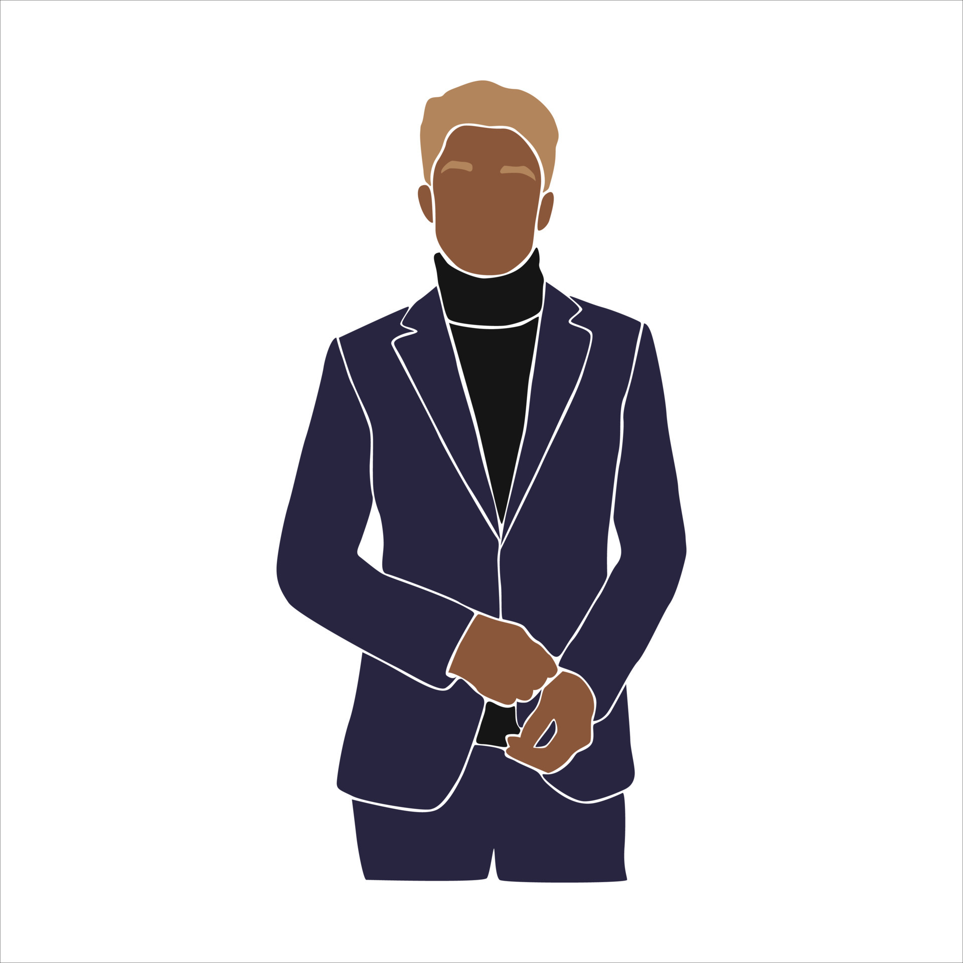 fashion illustration men silhouette