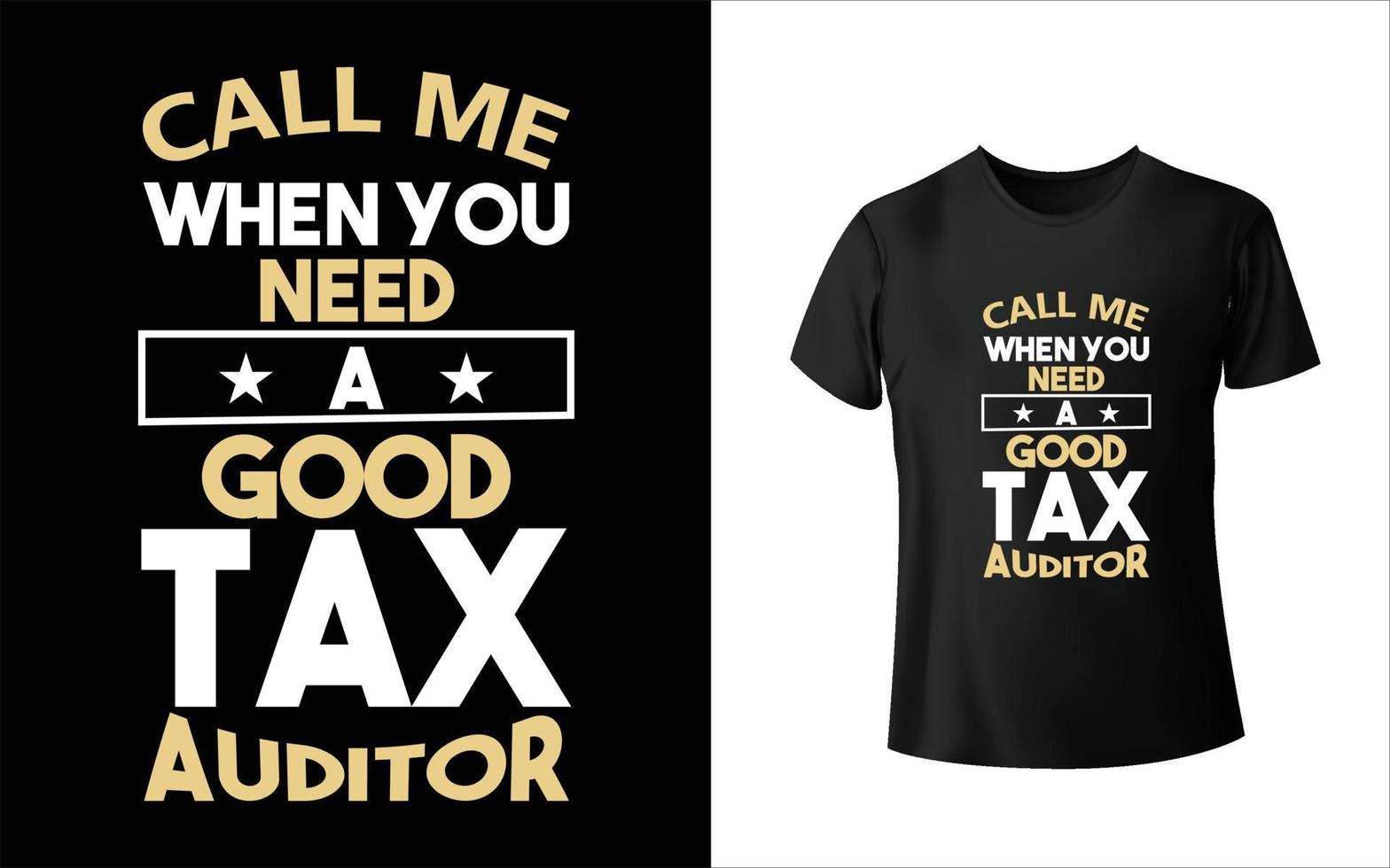 diseño de camiseta de auditor fiscal vector