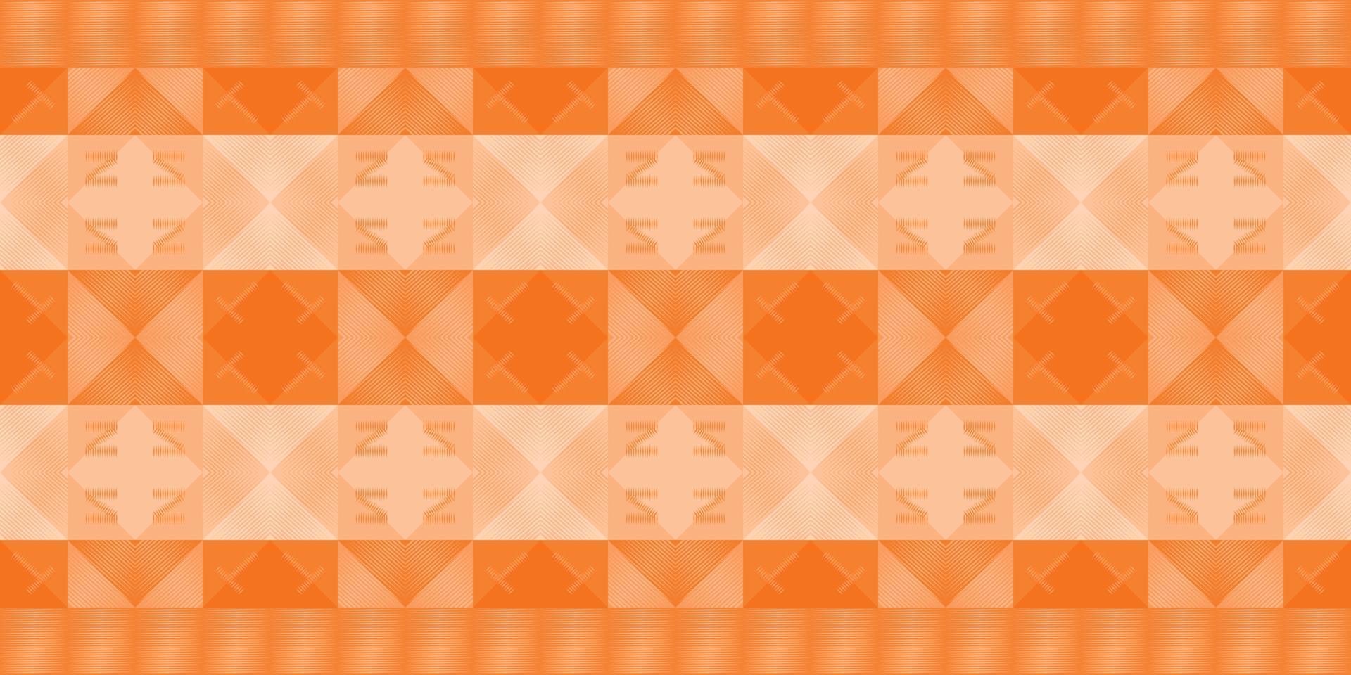 Plaid fabric textile tartan orange color lines icon object decor abstract background texture wallpaper paper template pattern seamless vector illustration