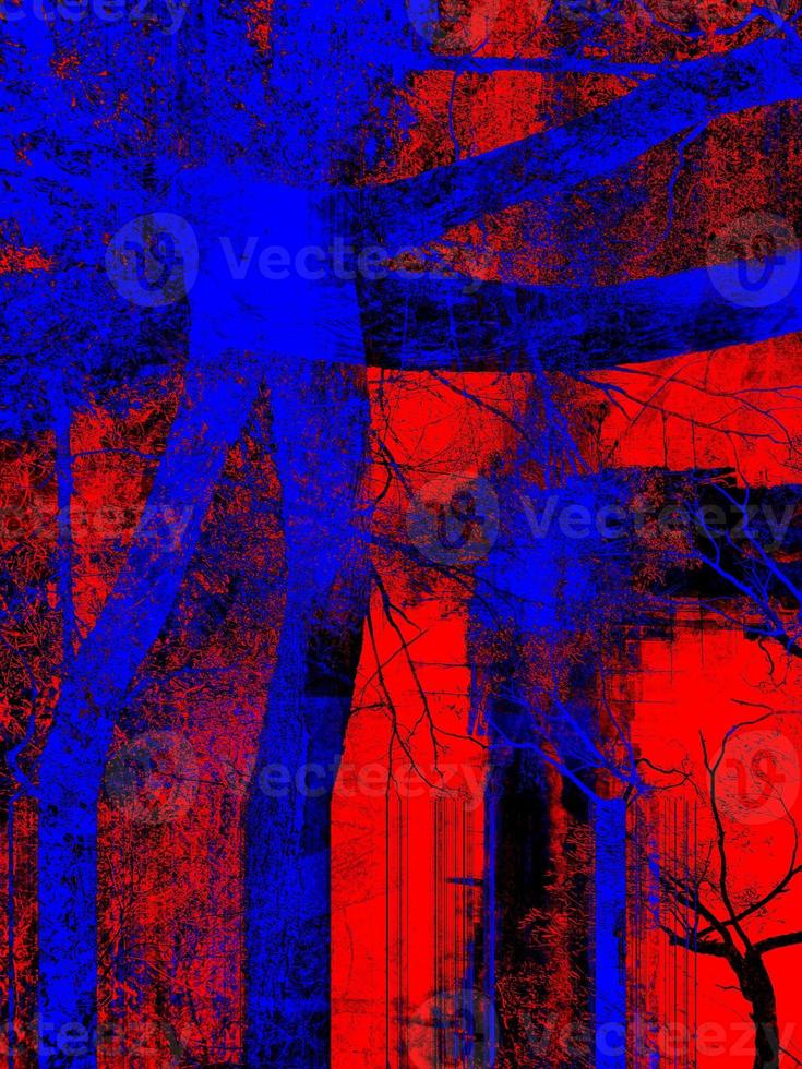 Abstract background in red and blue, with a spectacular rhythm and inserts. photo