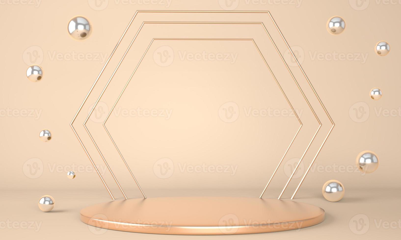 3d abstract background, mock up scene geometry shape podium for product display, 3d illustration. photo