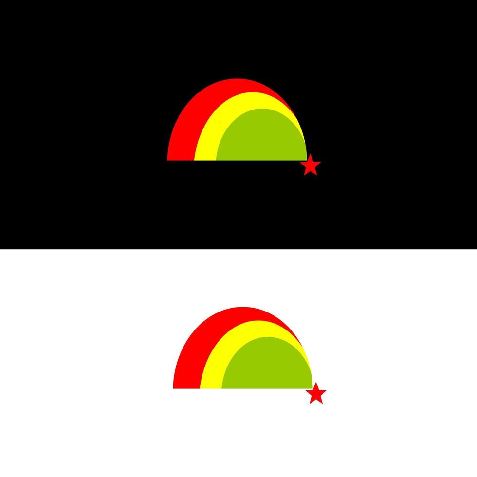 Rainbow logo illustration. Simple design on white background. vector
