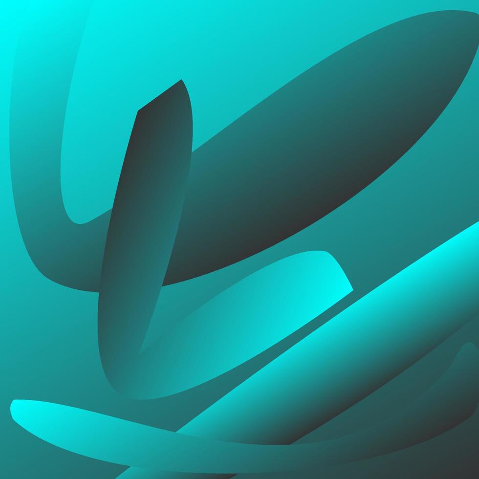 Abstract wavy lines background. Wavy neon line structure shape. Futuristic blue, black, green colors. Technology concept. vector