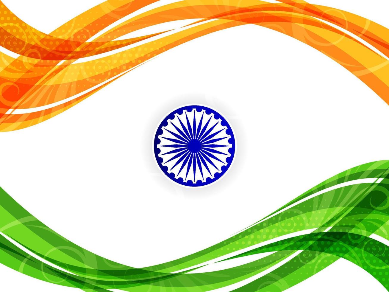 tema de la bandera india día de la república estilo de onda fondo elegante vector