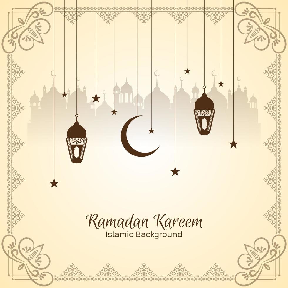 Ramadan Kareem cultural Islamic festival background design vector