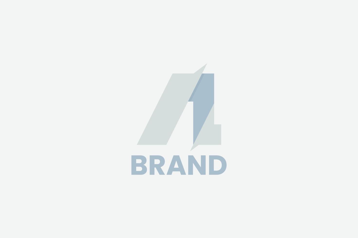Modern logo design of combining two letters of A and L vector