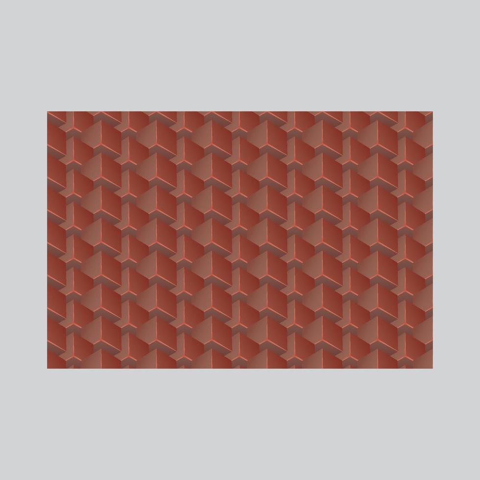 The red 3D box pattern vector