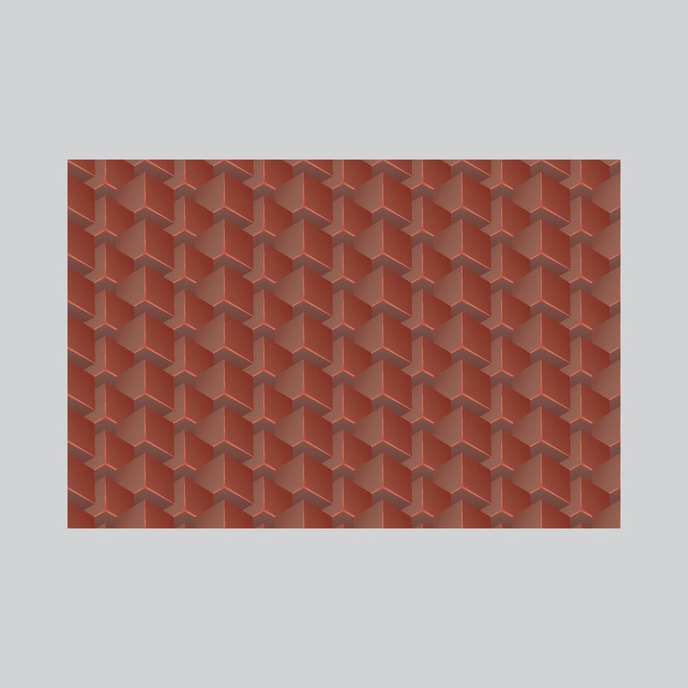 The red 3D box pattern vector