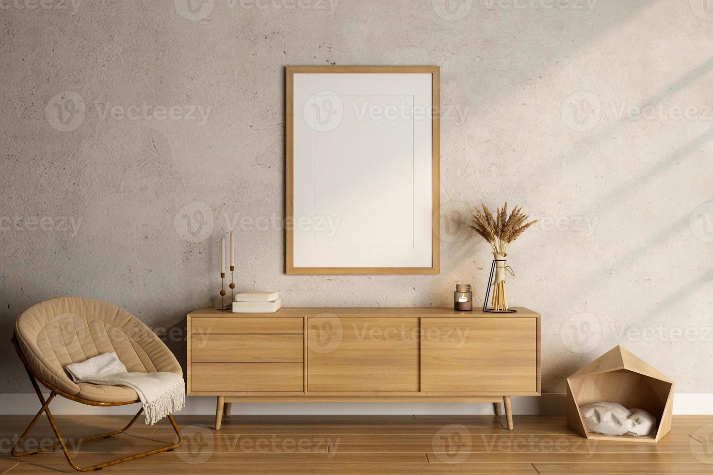 Frame mockup design in 3d rendering photo